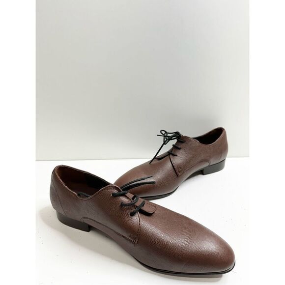 BP Derby Shoes Mens Size 9.5 Brown‎ Textured Leather Plain Toe Shoes NEW main image 5